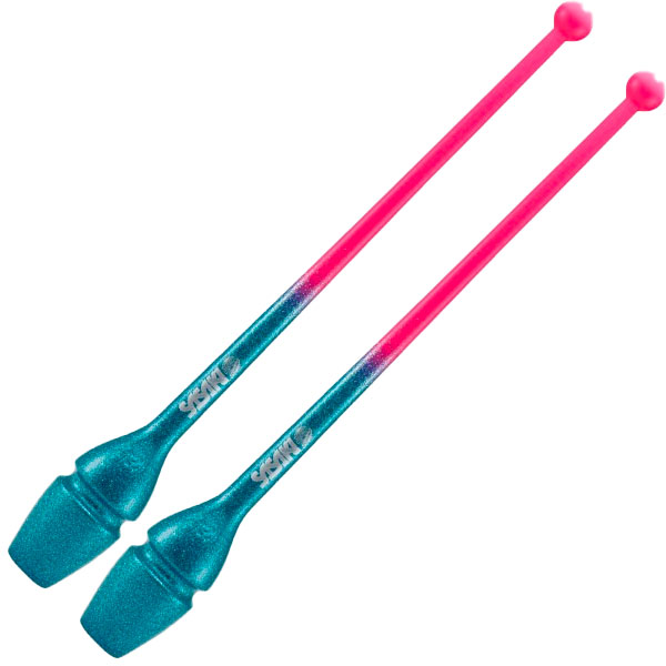 Clavette in Gomma ad incastro Sasaki 44cm Rosa Fluo/Cobalto NUOVA FIG